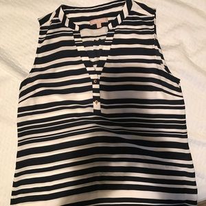 Striped sleeveless blouse